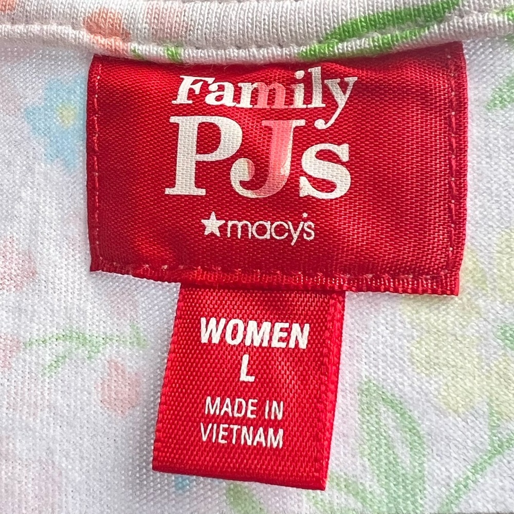 🆕🌼🌿🌸FamilyPJs by Macy’s Large Cotton T-Shirt Top Pastel Lounge Sleepwear Casual - Picture 11 of 13